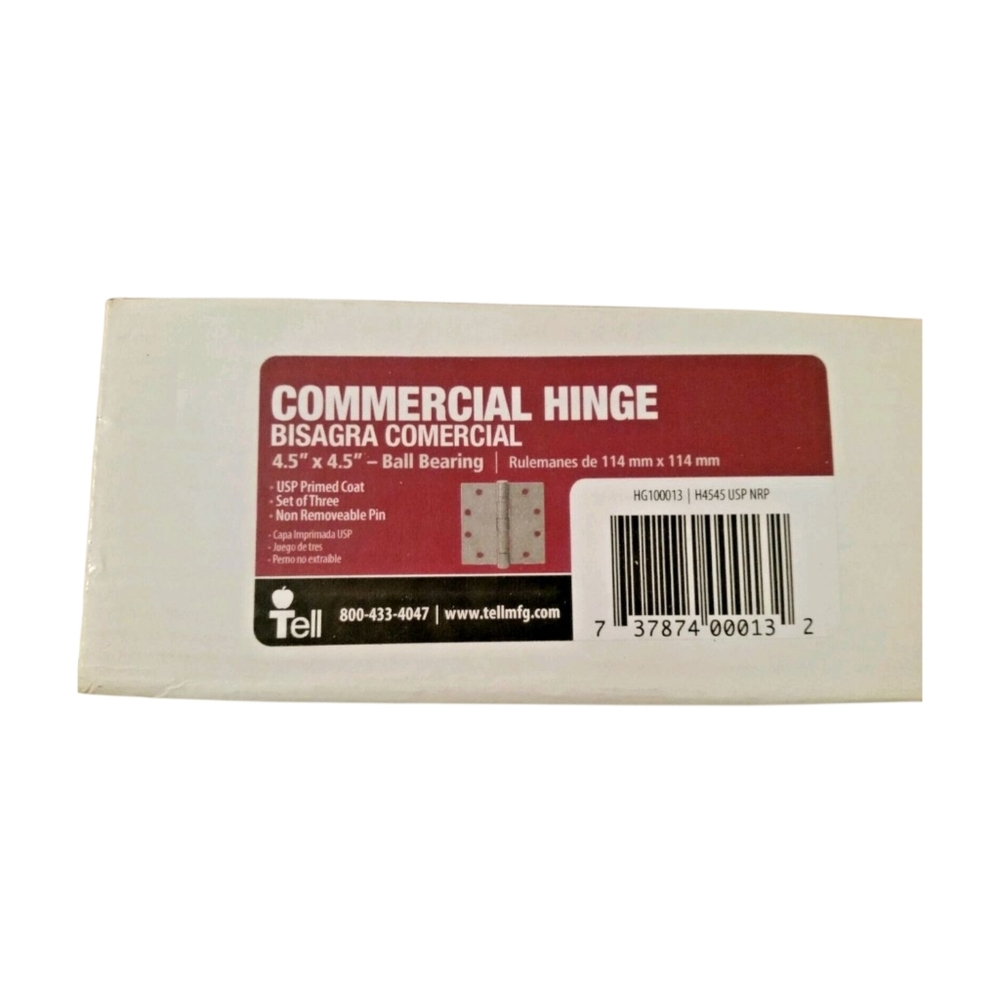 Tell Commercial Ball Bearing Hinge HG100013 Set of 3 NIB